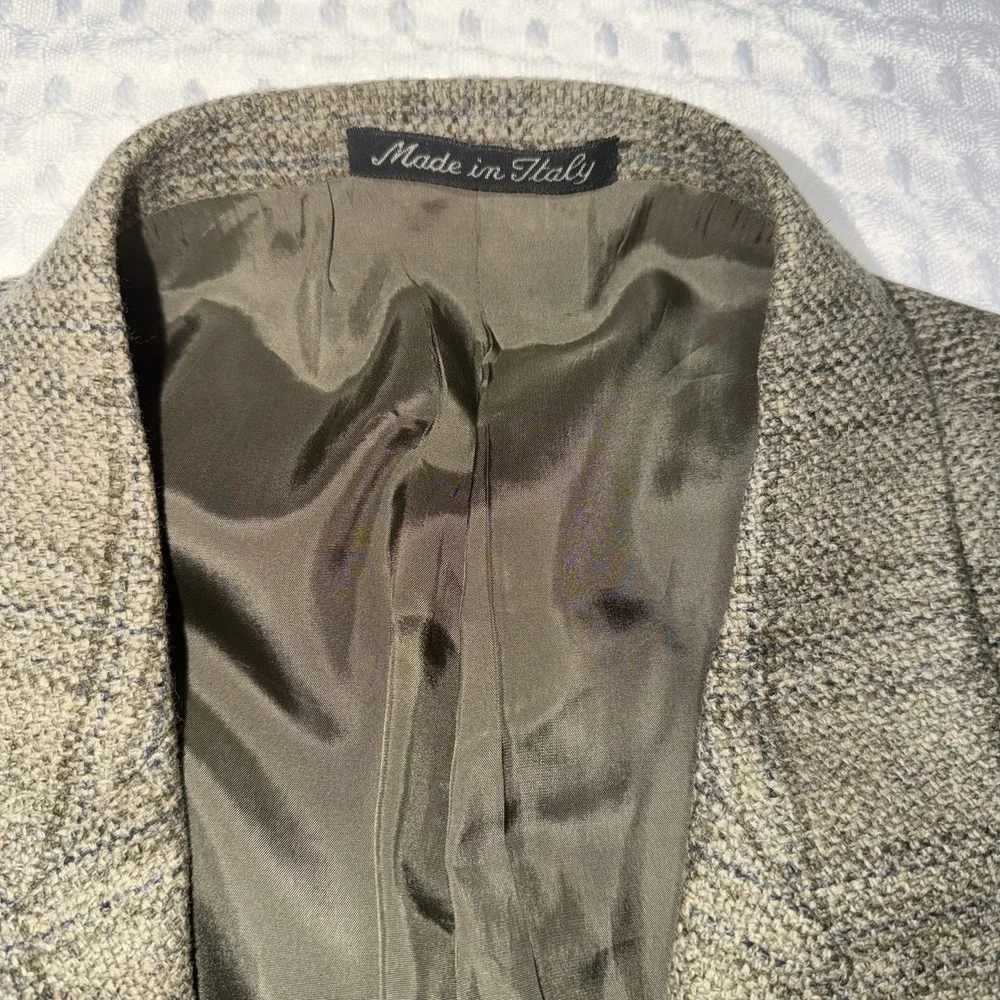 VintageEmanuel Ungaro Men's Wool Cashmere Tweed Sport Coat Blazer 2 Button Italy